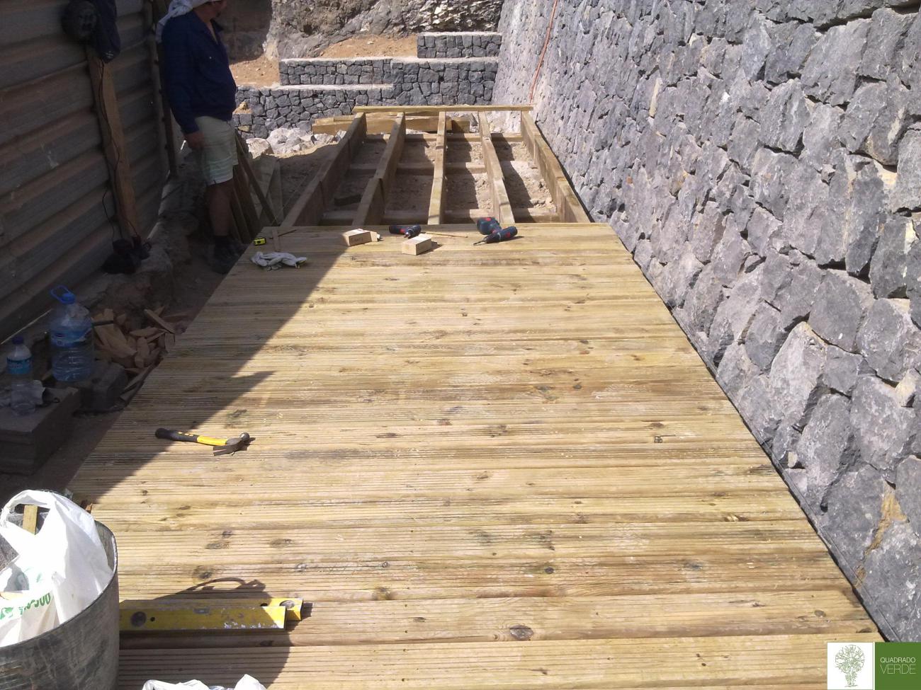 Estructura de madera revestida